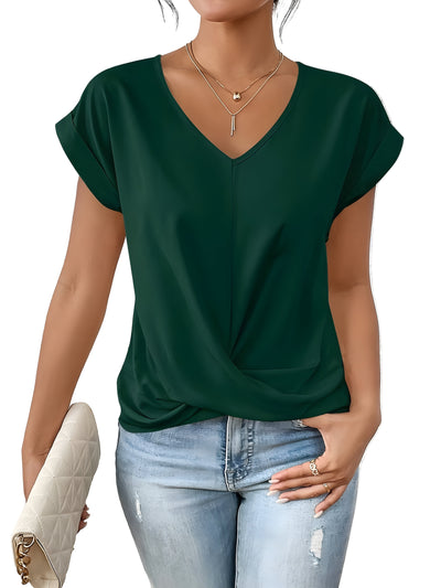 Taylor™ | Twist Front V-Neck Tee