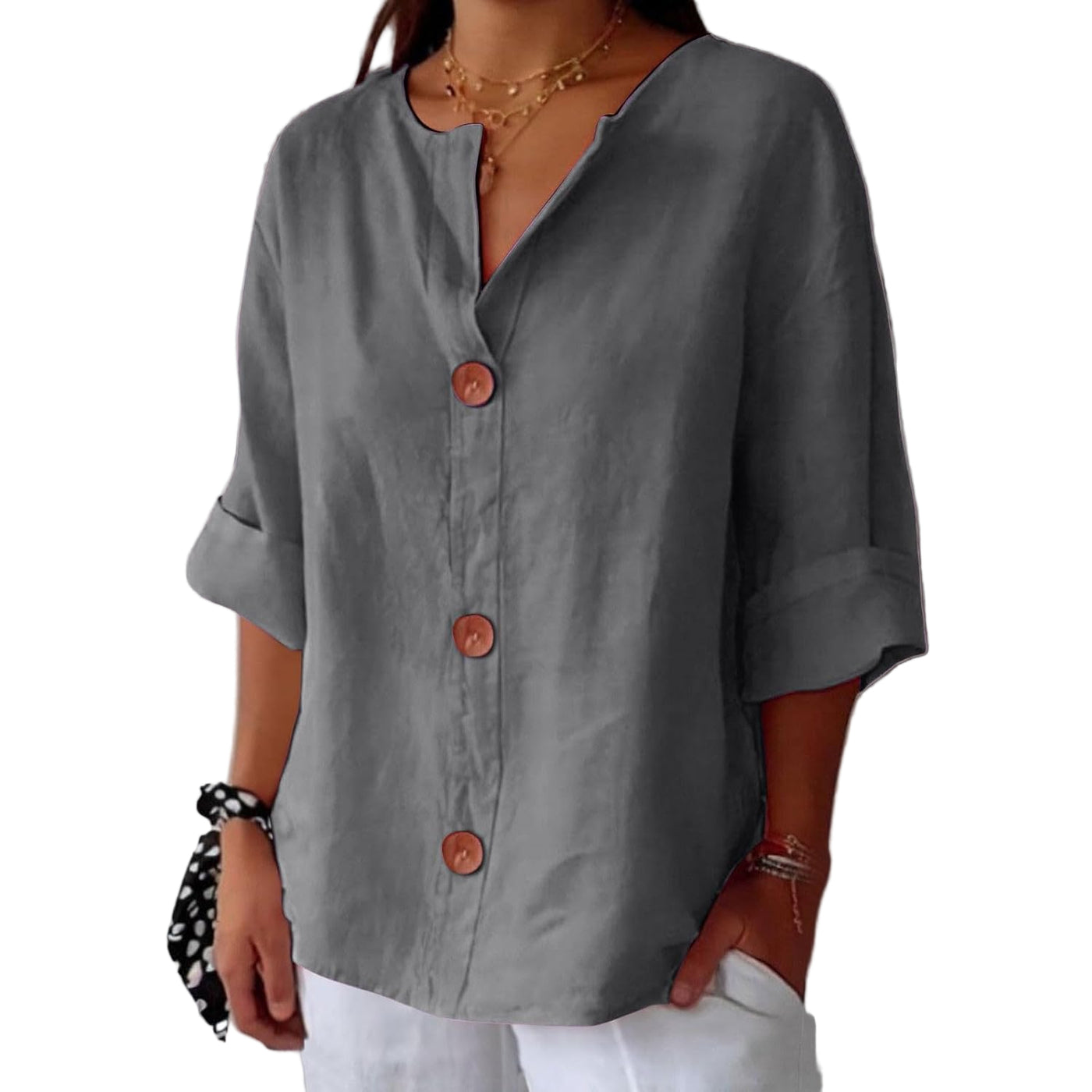 Chantal™ | V Neck Blouse