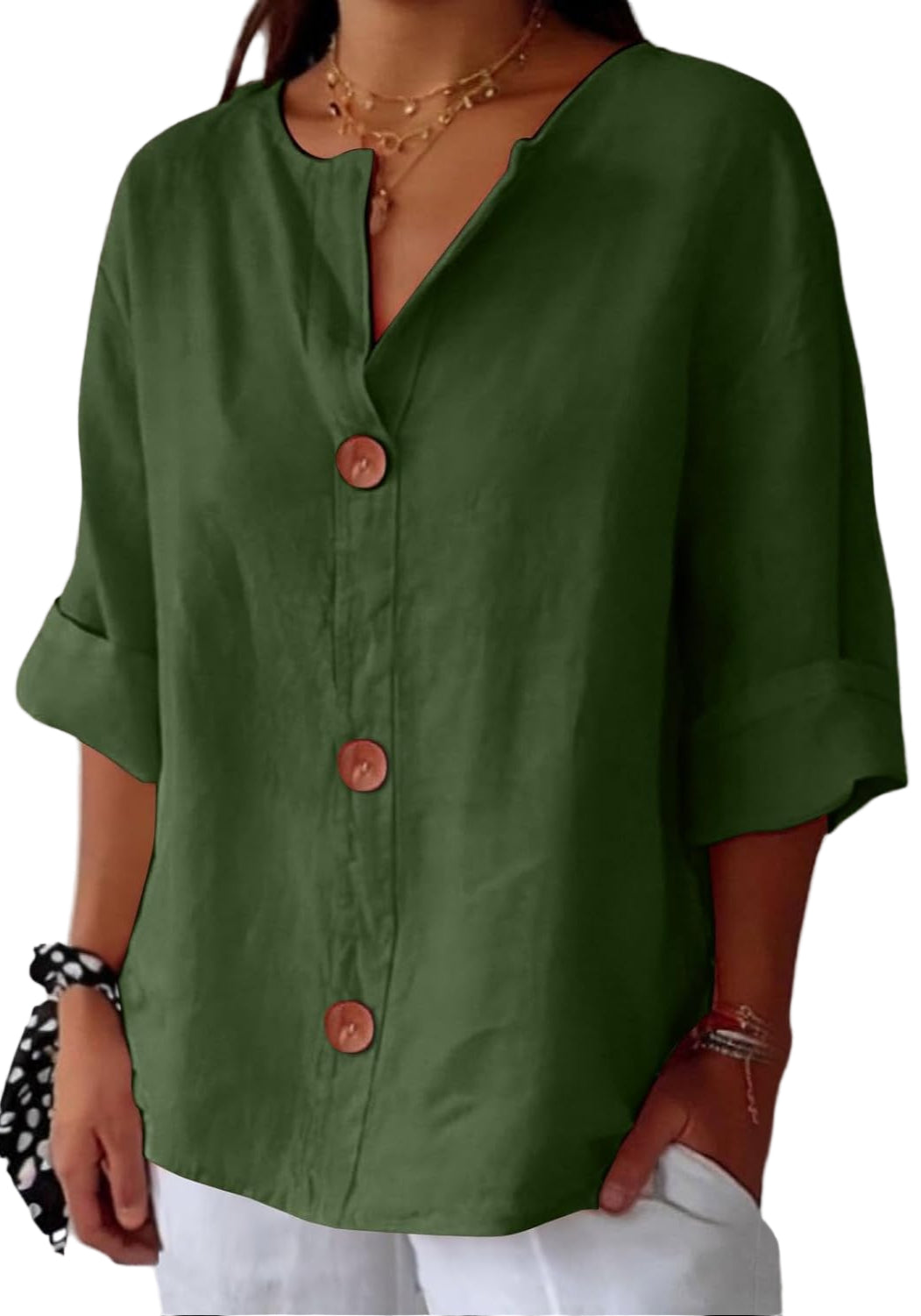 Chantal™ | V Neck Blouse