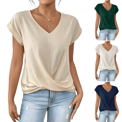 Taylor™ | Twist Front V-Neck Tee
